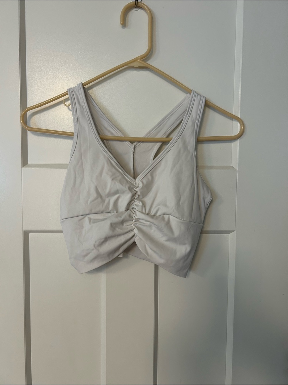 Women’s White Ruched Front Tank Top